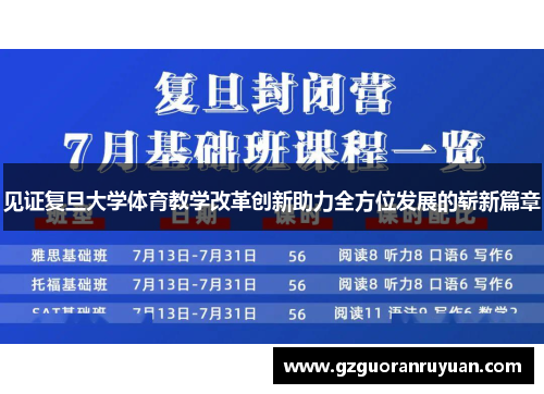 见证复旦大学体育教学改革创新助力全方位发展的崭新篇章
